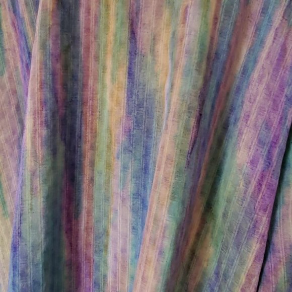 Tommy bahama silk shirt pink blue purple green yellow white orange stripe XL - Picture 3 of 6
